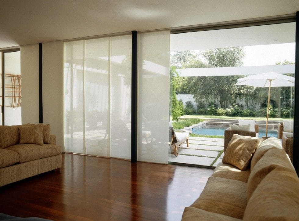 cortinas para sala en Cancún modelo de panel